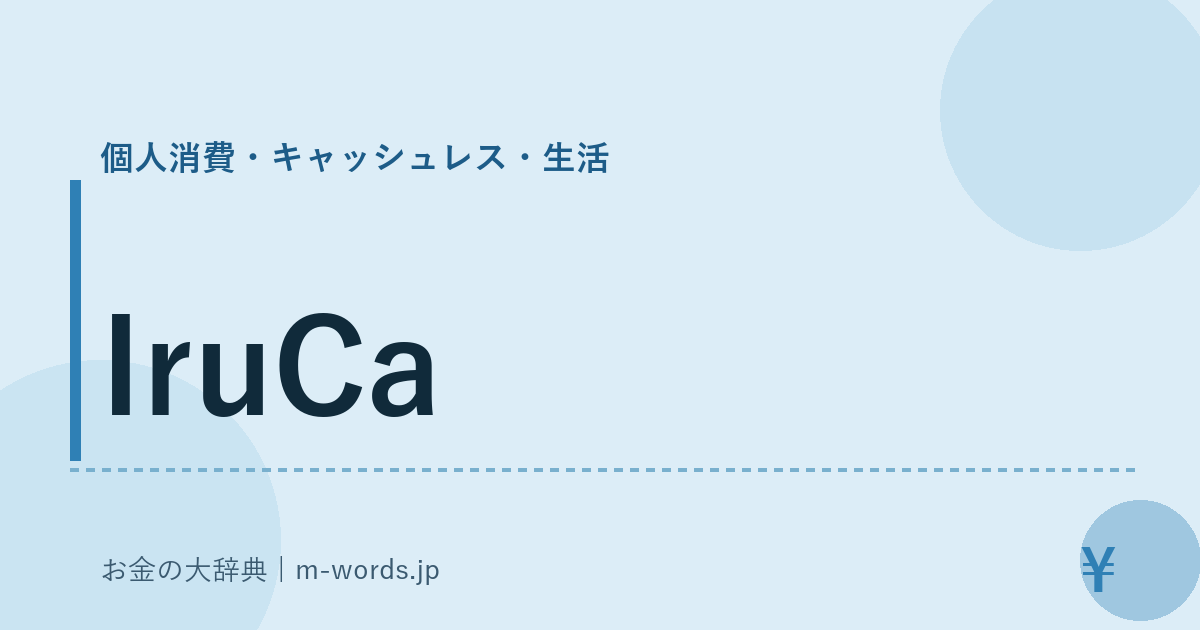 IruCa｜個人消費・キャッシュレス・生活｜お金の大辞典