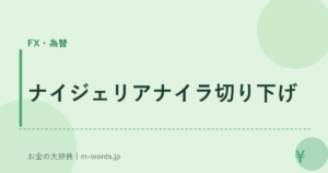 ナイジェリアナイラ切り下げ