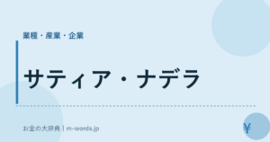 サティア・ナデラ｜業種・産業・企業｜お金の大辞典