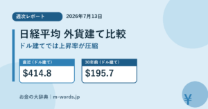 日経平均ドル建て比較 週次レポート アイキャッチ