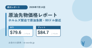 原油先物価格2026年の推移｜1年前・5年前と徹底比較（2026年7月14日時点） アイキャッチ